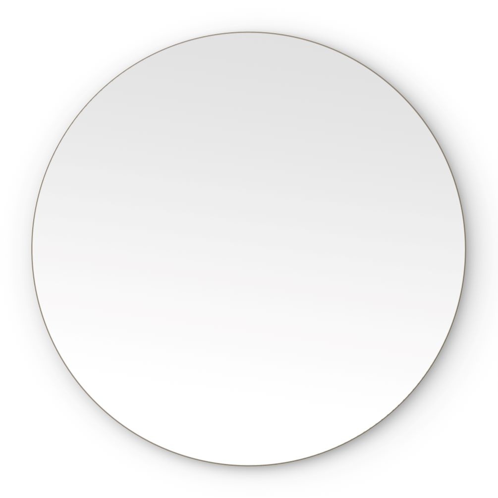Front on cut out image of Origins Living Oslo Round 800mm Brushed Bronze Mirror